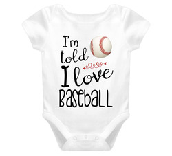 Babies Love Baseball Baby One Piece Babies Love Baseball Baby One Piece