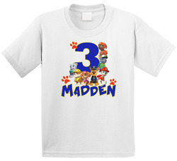 Paw Patrol Birthday - 3 - Madden T Shirt Paw Patrol Birthday - 3 - Madden T Shirt