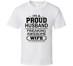 Proud Husband Of Awesome Wife T Shirt Proud Husband Of Awesome Wife T Shirt