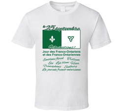 Jour Des Franco-ontariens Septembre 25 T Shirt Jour Des Franco-ontariens Septembre 25 T Shirt