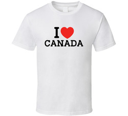 I Love Canada (add Word Of Choice) T Shirt I Love Canada (add Word Of Choice) T Shirt