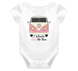 I Wheelie Love My Mom Baby One Piece I Wheelie Love My Mom Baby One Piece
