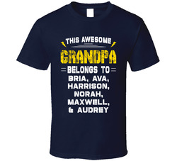 This Awesome Grandpa Belongs To (lt) T Shirt