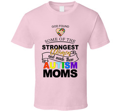 Autism Awareness - Strong Moms (gold/blk/multi) T Shirt