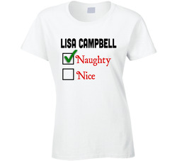 Naughty Or Nice?  Naughty (add Any Name) T Shirt
