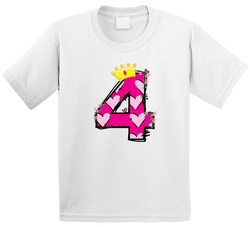 Happy 4th Birthday Princess T Shirt