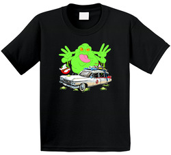 Ghostbusters Slimer Ecto 1 T Shirt