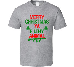 Merry Christmas Ya Filthy Animal T Shirt