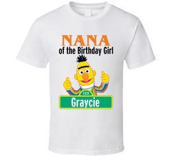 Sesame Street - Nana Of The Birthday Girl - Bert T Shirt
