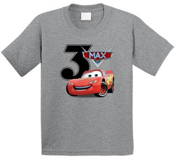 Cars - Lightning Mcqueen - Birthday (name/age) T Shirt