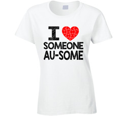 I Love Someone Au-some (black) T Shirt