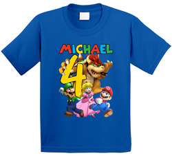 Bowser Birthday With Mario, Luigi And Princess Peach T Shirt