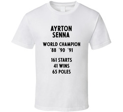 Racing World Champion Ayrton Senna Brasil Brazil (back) T Shirt Racing World Champion Ayrton Senna Brasil Brazil (back) T Shirt