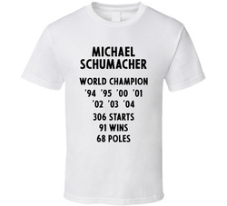 Racing World Champion Michael Schumacher Germany (back) T Shirt Racing World Champion Michael Schumacher Germany (back) T Shirt