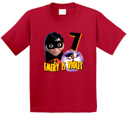 Incredibles Violet - Birthday Name Age T Shirt Incredibles Violet - Birthday Name Age T Shirt