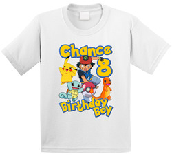 Pokemon Birthday Boy With Name And Age T Shirt Pokemon Birthday Boy With Name And Age T Shirt