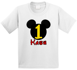 Mickey Mouse First Birthday With Name T Shirt Mickey Mouse First Birthday With Name T Shirt