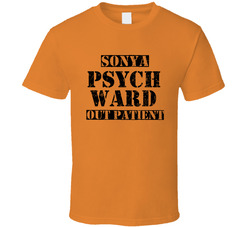 Costume Psych Ward Out Patient (add Custom Name) T Shirt Costume Psych Ward Out Patient (add Custom Name) T Shirt