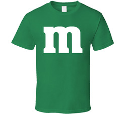 Green M&m's Character Costume T Shirt