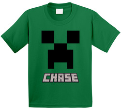Minecraft Creeper Face With Name T Shirt