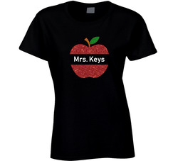 Teacher's Name In Apple - Keys T Shirt