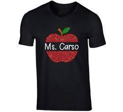 Teacher's Name In Apple - Ms. Carso T Shirt Teacher's Name In Apple - Ms. Carso T Shirt