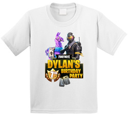 Fortnite Birthday Party (add Custom Name And Age) T Shirt Fortnite Birthday Party (add Custom Name And Age) T Shirt