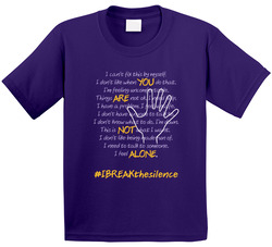 Purple Shirt Day - You Are Not Alone Hand Purple Shirt Day - You Are Not Alone Hand