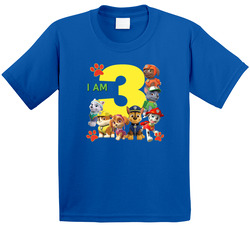 Paw Patrol Birthday - I Am 3 Years Old T Shirt Paw Patrol Birthday - I Am 3 Years Old T Shirt