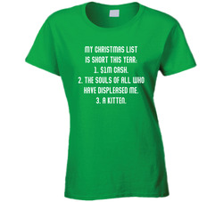 Christmas List T Shirt Christmas List T Shirt