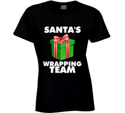 Santa's (add Personalized Name) Wrapping Team T Shirt Santa's (add Personalized Name) Wrapping Team T Shirt