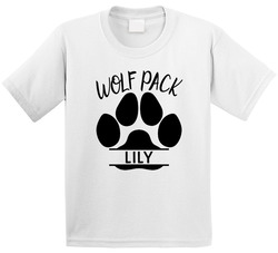 Wolf Pack ( Personalize With Name) Lily T Shirt Wolf Pack ( Personalize With Name) Lily T Shirt