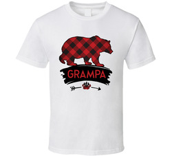 Buffalo Plaid Bear Family - Grampa T Shirt Buffalo Plaid Bear Family - Grampa T Shirt