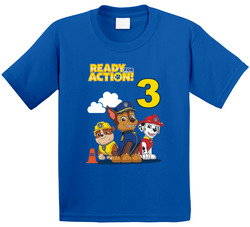 Paw Patrol 3 And Ready For Action T Shirt Paw Patrol 3 And Ready For Action T Shirt