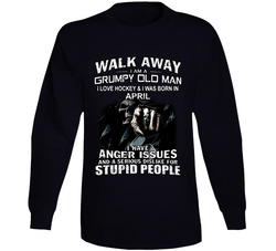 Grumpy Old Hockey Man With Anger Issues Long Sleeve Grumpy Old Hockey Man With Anger Issues Long Sleeve