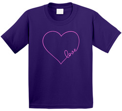 Love Heart - Pink T Shirt