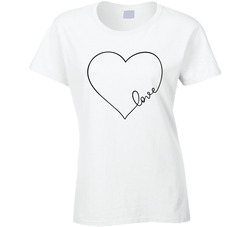 Love Heart - White T Shirt