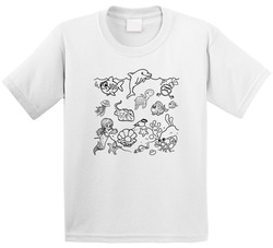 Under The Sea Colouring T Shirt Under The Sea Colouring T Shirt