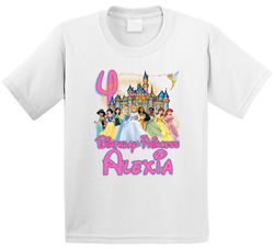 Happy Birthday Disney Princess (customize Name & Age) T Shirt Happy Birthday Disney Princess (customize Name & Age) T Shirt