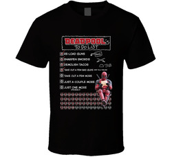 Deadpool's To Do List T Shirt