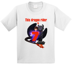 This Dragon Rider Is 7 Birthday How To Train Your Dragon T Shirt
