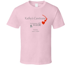 Kathy's Careteam Brain Tumour Walk T Shirt Kathy's Careteam Brain Tumour Walk T Shirt