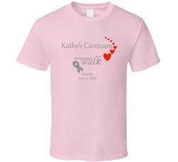 Brain Tumour Walk - Kathy's Careteam T Shirt Brain Tumour Walk - Kathy's Careteam T Shirt
