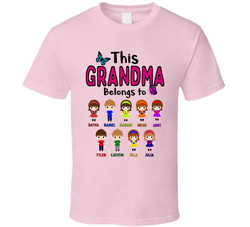 This Grandma Belongs To (9 Children) T Shirt This Grandma Belongs To (9 Children) T Shirt
