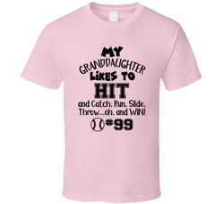 My Granddaughter Likes To Hit Baseball T Shirt My Granddaughter Likes To Hit Baseball T Shirt