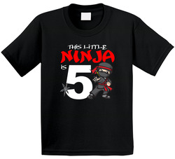 This Little Ninja Is 5 T Shirt This Little Ninja Is 5 T Shirt