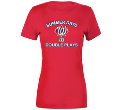 Summer Days And Double Plays Ladies T Shirt Summer Days And Double Plays Ladies T Shirt