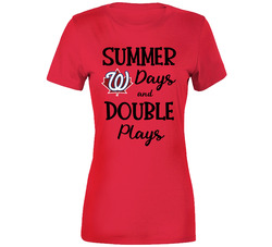 Summer Days And Double Plays Ladies T Shirt Summer Days And Double Plays Ladies T Shirt
