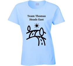 Team Thomas Heads East Ladies T Shirt Team Thomas Heads East Ladies T Shirt