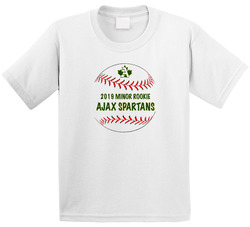 2019 Minor Rookie Ajax Spartans (front) T Shirt